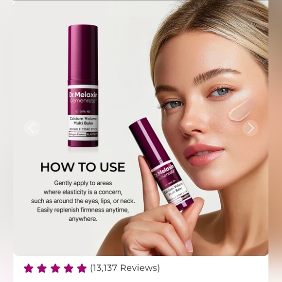 Dr Melaxin Cemenrete Calcium Multi Balm Wrinkle Core Stick NEW Undereyes Neck - Picture 6 of 8